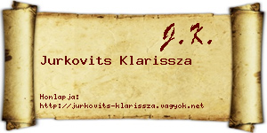 Jurkovits Klarissza névjegykártya